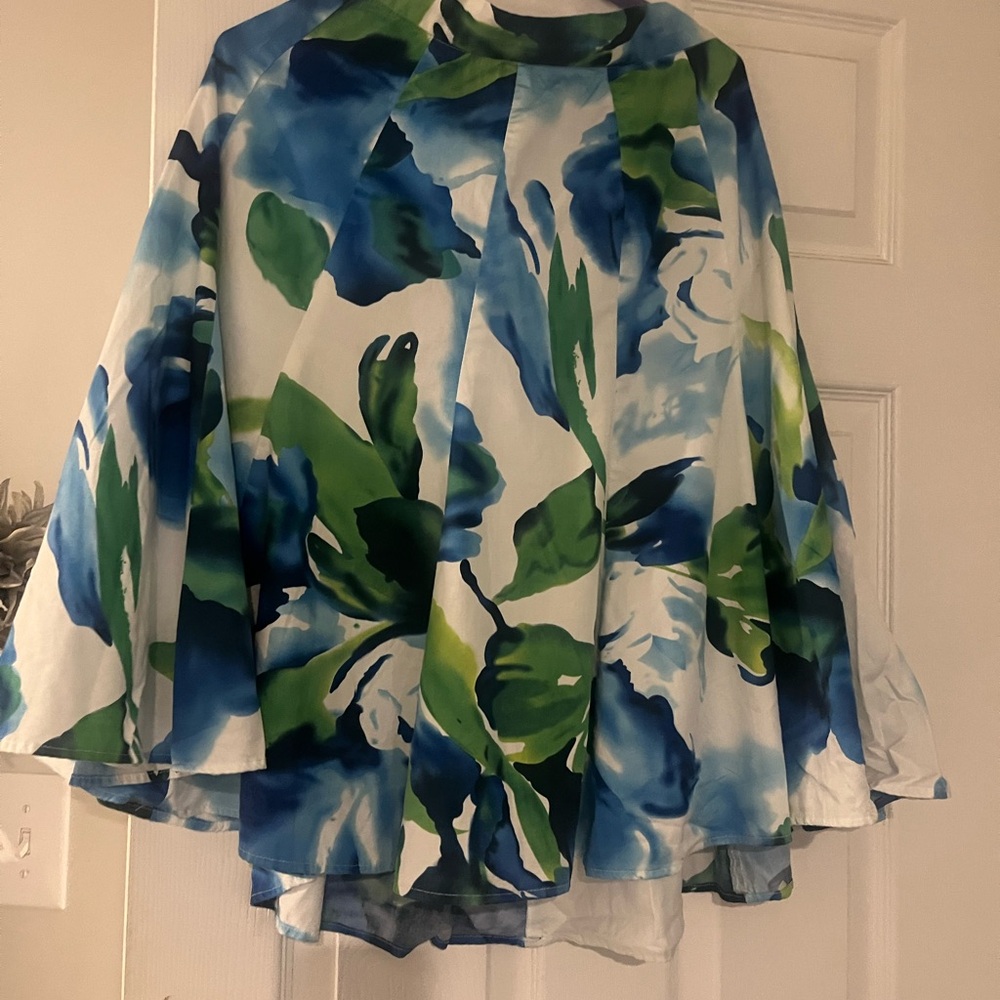 Grace Blue and Green Floral Skirt
